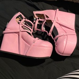 Demonia Pink Platform Pumps ( Poison-25-2)